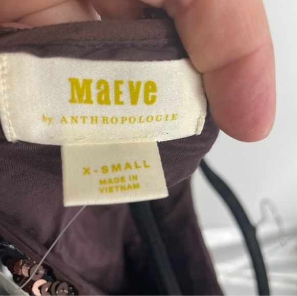 Maeve NWT Sequin Dress Brown XS - Picture 8 of 12
